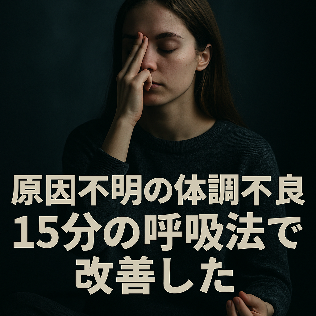 原因不明の体調不良に効いたのは、15分の呼吸法だった──西洋医学が届かないところで